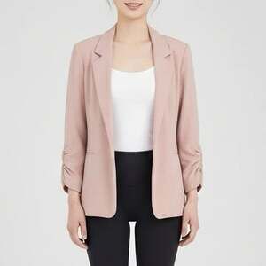 Nordstrom Rack x H&M Blazer Nude Pink Jacket Size S Viscose
